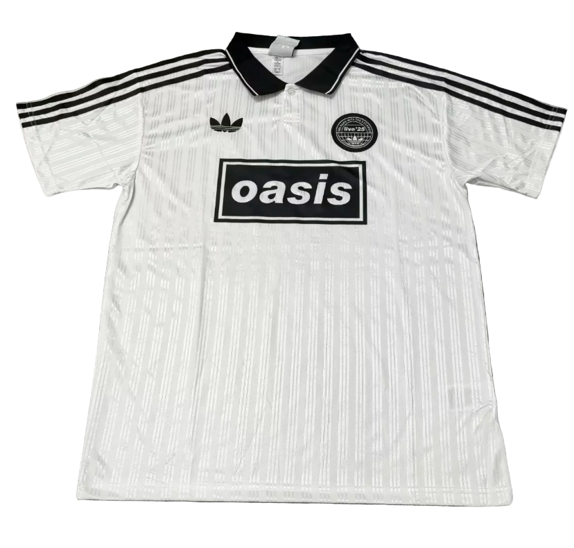 Oasis Live '25 Adidas Football Shirt Black/White