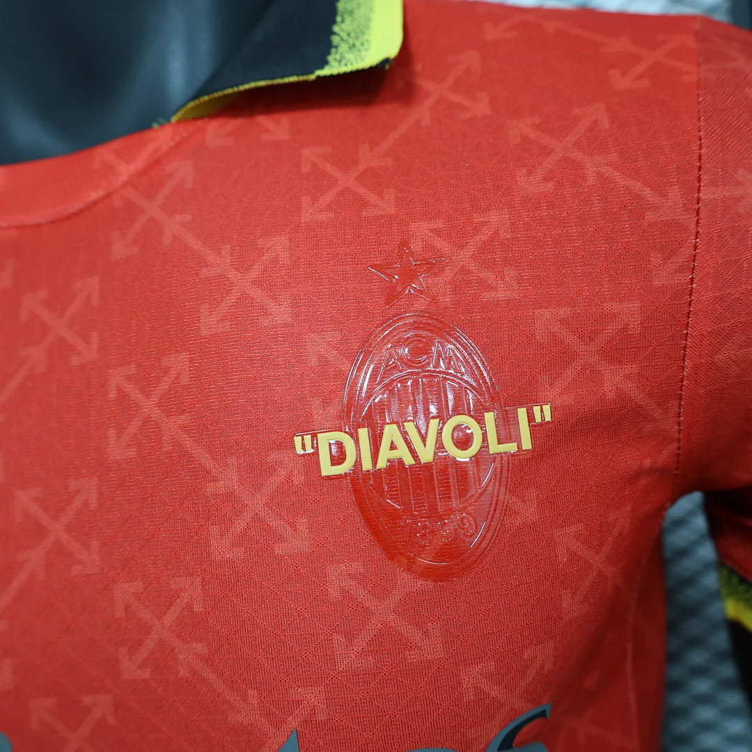 AC Milan x Off White Fourth Red Kit 24/25