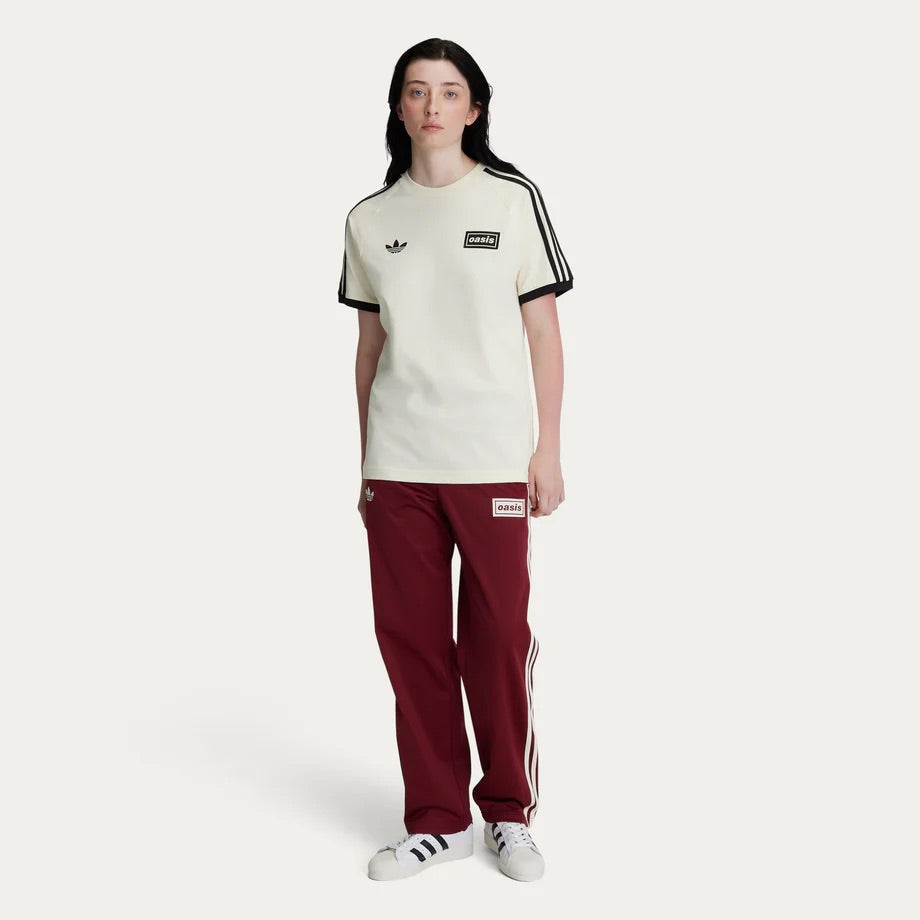 Oasis Live '25 Adidas 3 Stripes T-Shirt Cream/Black