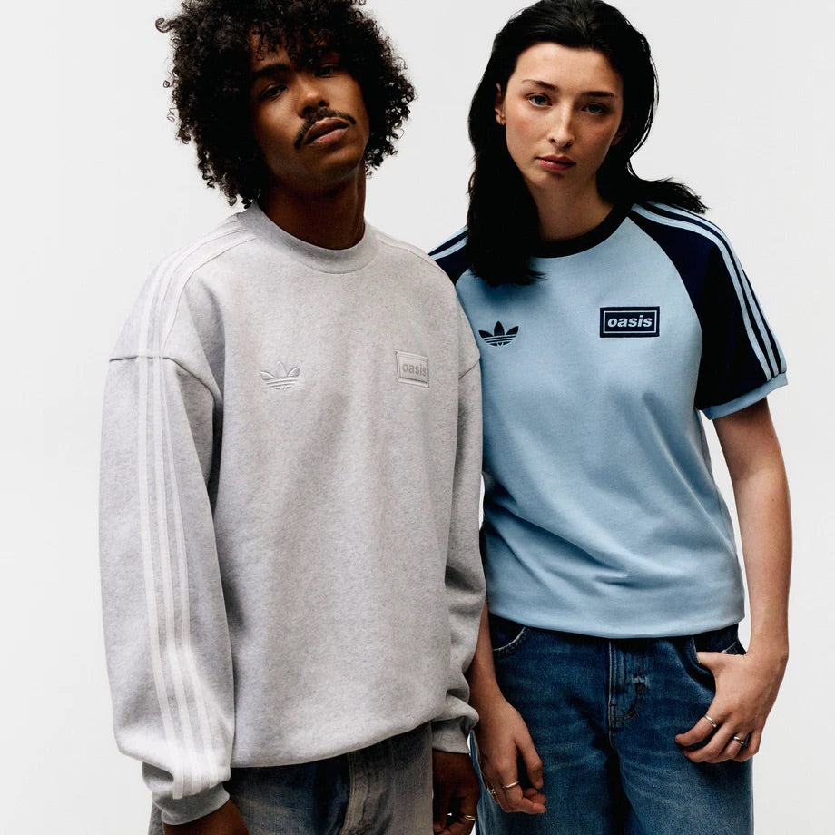 Oasis Live '25 Adidas 3 Stripes T-Shirt Sky/Indigo