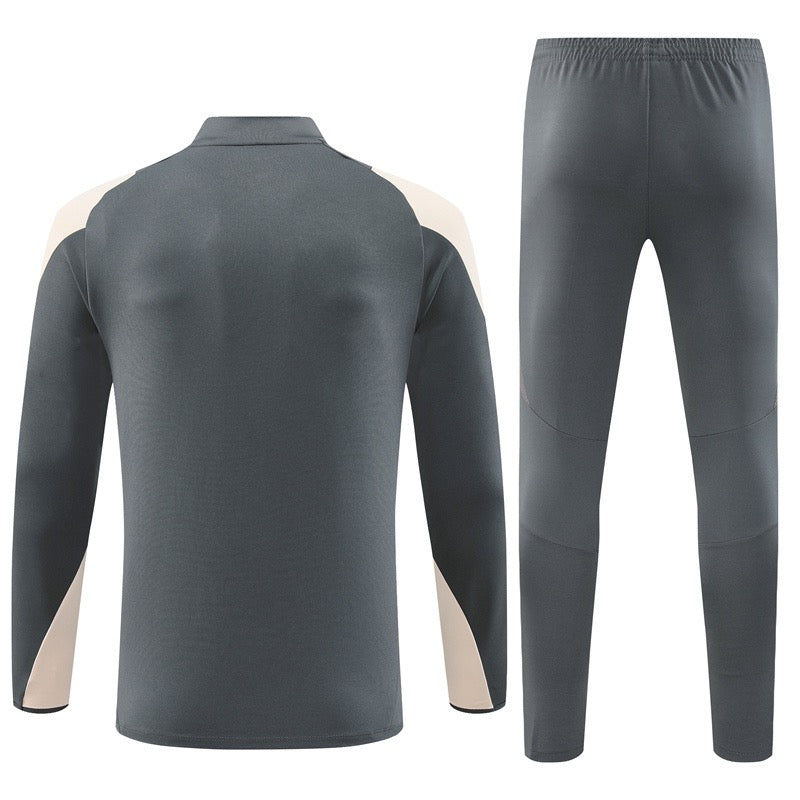 Real Madrid 24/25 Cream & Grey Sleeves Long Training Set