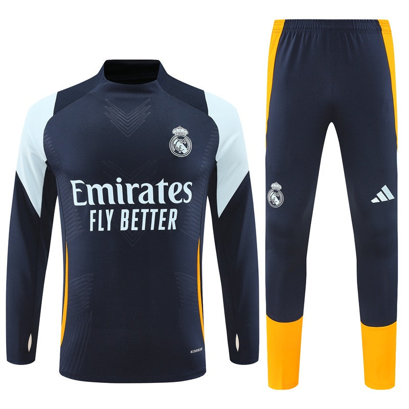 Real Madrid 24/25 Navy & Orange Long Training Set