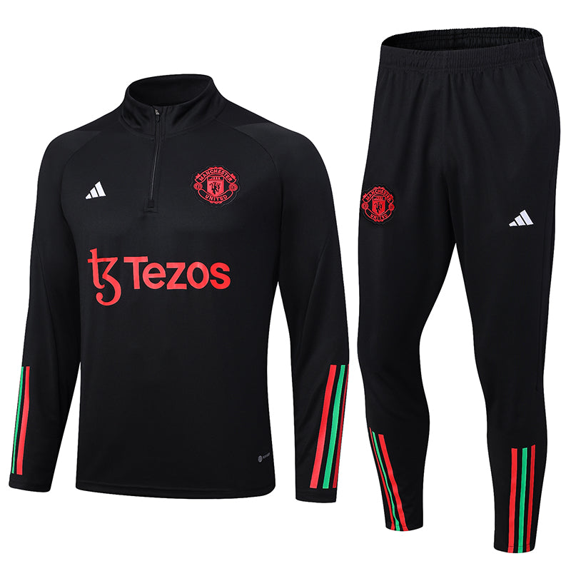 Manchester United 23/24 Black Red Long Training Set