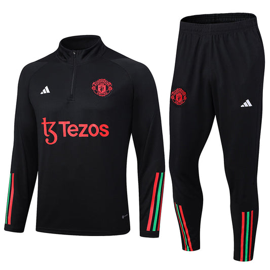 Manchester United 23/24 Black Red Long Training Set