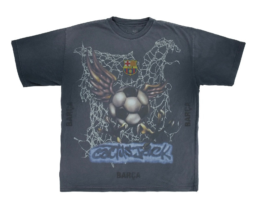 CJ X FCB WASHED SPRAY LOGO TEE