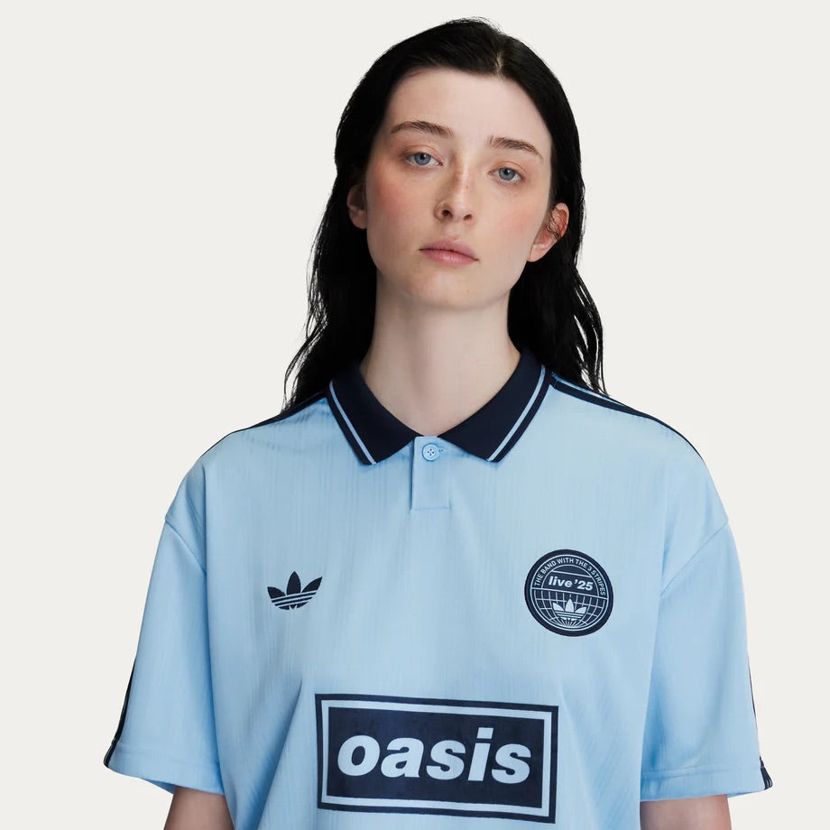 Oasis Live '25 Adidas Football Shirt Sky Blue