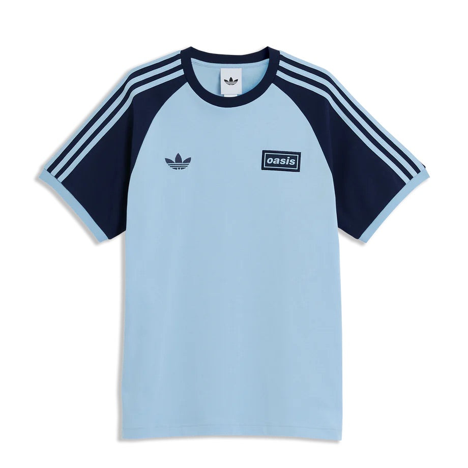 Oasis Live '25 Adidas 3 Stripes T-Shirt Sky/Indigo