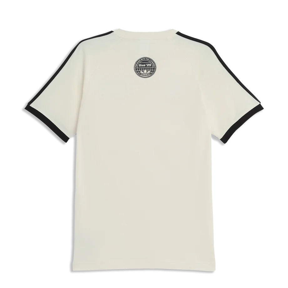 Oasis Live '25 Adidas 3 Stripes T-Shirt Cream/Black