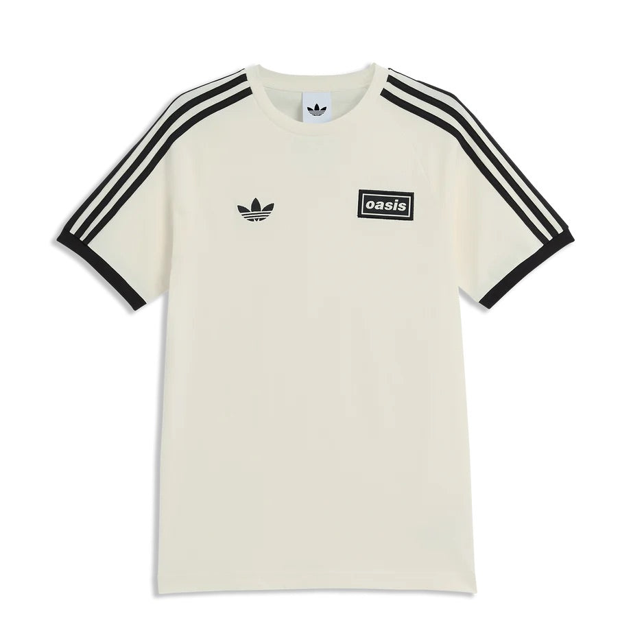 Oasis Live '25 Adidas 3 Stripes T-Shirt Cream/Black