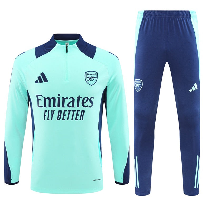 Arsenal 24/25 Light Blue & Dark Blue Sleeves Long Training Set