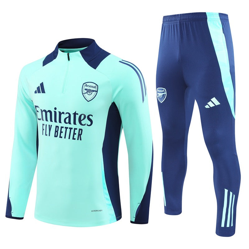 Arsenal 24/25 Light Blue & Dark Blue Sleeves Long Training Set