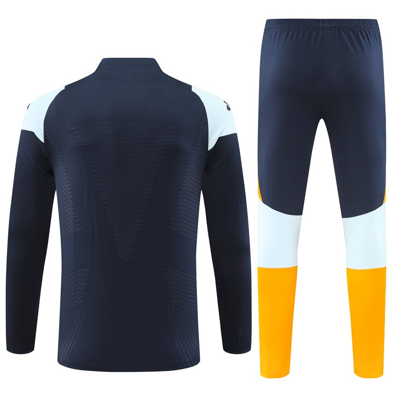 Real Madrid 24/25 Navy & Orange Long Training Set